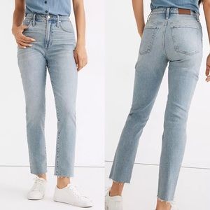 NWOT Madewell High Rise Perfect Vintage Jean with Raw Hem